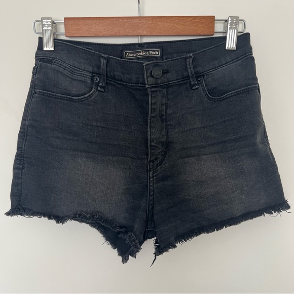 Abercrombie & Fitch Black Jean Shorts - Picture 1 of 9